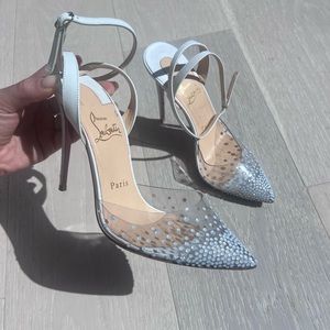 100mm Christian Louboutin Sparkly Heel